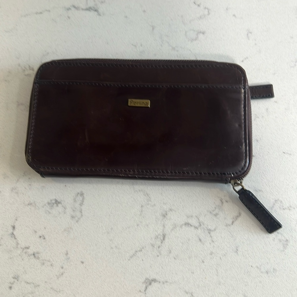 Perlina zip around wallet with removable checkbook